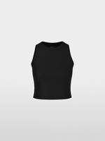 Load image into Gallery viewer, black solid cropped top
