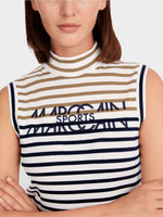 Load image into Gallery viewer, navy sleeveless top
