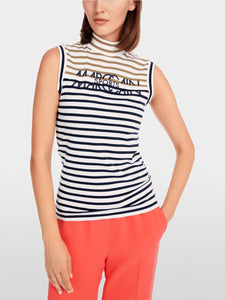 navy sleeveless top