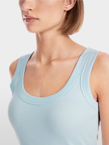 soft sky blue sleeveless top