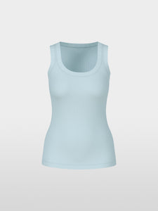 soft sky blue sleeveless top