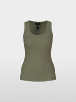 Carregar imagem no visualizador da galeria, deep olive green sleeveless top
