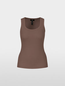 chocolate macaron sleeveless top