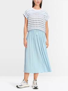 soft sky blue pleated skirt