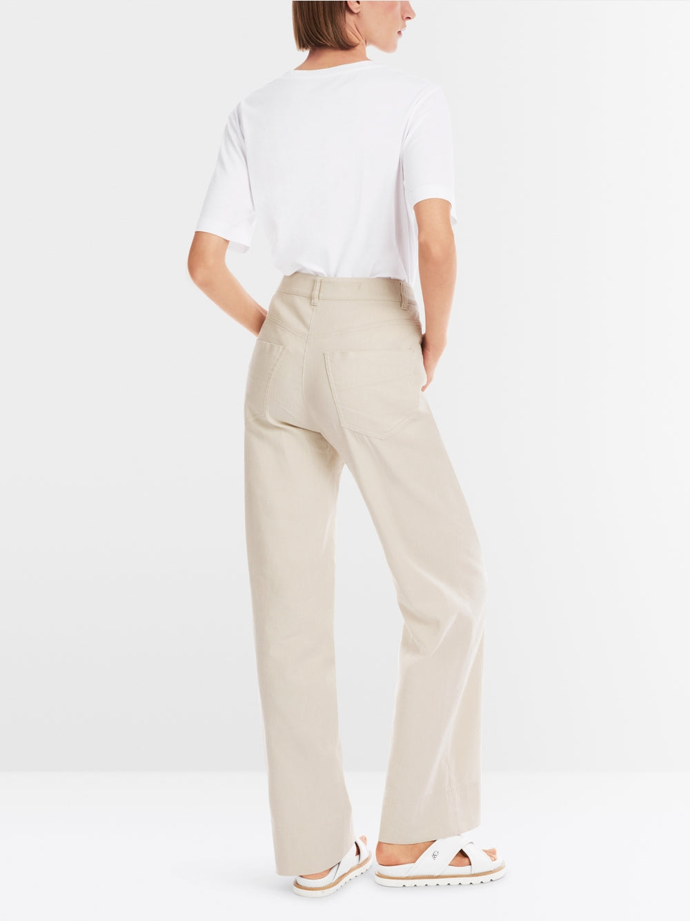 soft stone FAID linen blend trousers