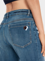 Load image into Gallery viewer, indigo blue FENDOU jeans
