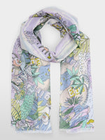 Load image into Gallery viewer, lavender macaron silk mix scarf
