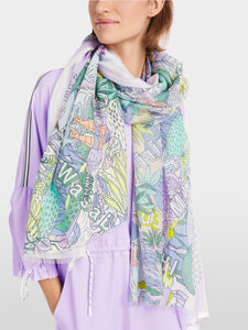 lavender macaron silk mix scarf