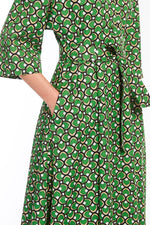 Load image into Gallery viewer, green shirt cotton dress
